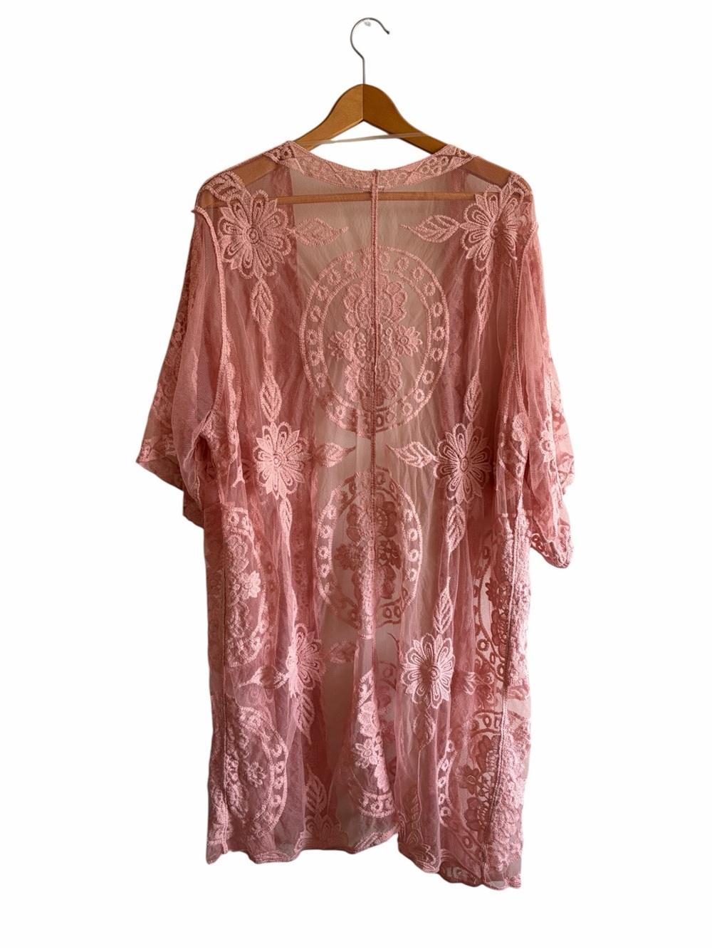 Embroidered Lace Cover-Up Blush Pink - Picture 4 of 12